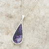 Derbyshire Blue John Reversible Pear Shape Pendant and Chain