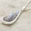 Derbyshire Blue John Reversible Pear Shape Pendant and Chain