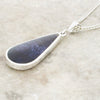 Derbyshire Blue John Reversible Pear Shape Pendant and Chain