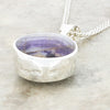 Derbyshire Blue John Reversible Round Pendant and Chain
