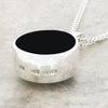 Derbyshire Blue John and Whitby Jet Round Pendant and Chain