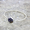 Derbyshire Blue John Sterling Silver Hexagon Bangle DBJ710 | H&H Jewellers 