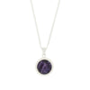 Derbyshire Blue John Small Round Pendant and Chain