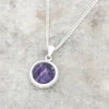 Derbyshire Blue John Small Round Pendant and Chain