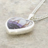 Derbyshire Blue John Heart Pendant and Chain