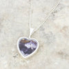 Derbyshire Blue John Heart Pendant and Chain