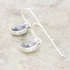 Derbyshire Blue John Sterling Silver Round Drop Earrings