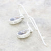 Derbyshire Blue John Sterling Silver Oval Drop Earrings