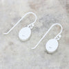 Derbyshire Blue John Sterling Silver Oval Drop Earrings