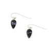 Derbyshire Blue John Sterling Silver Teardrop Shape Drop Earrings