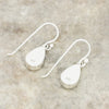 Derbyshire Blue John Sterling Silver Pear Shape Drop Earrings