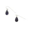 Derbyshire Blue John Sterling Silver Pear Shape Drop Earrings
