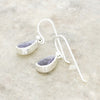 Derbyshire Blue John Sterling Silver Pear Shape Drop Earrings