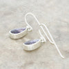 Derbyshire Blue John Sterling Silver Pear Shape Drop Earrings