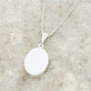Derbyshire Blue John Sterling Silver Oval Pendant and Chain