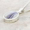 Derbyshire Blue John Sterling Silver Oval Pendant and Chain