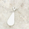 Derbyshire Blue John Slim Pear Shape Pendant and Chain