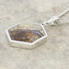 Derbyshire Blue John Hexagonal Shape Pendant and Chain