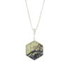 Derbyshire Blue John Hexagonal Shape Pendant and Chain