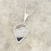 Derbyshire Blue John Teardrop Shape Pendant and Chain