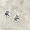 Derbyshire Blue John Ivy Leaf Overlay Oval Drop Earrings