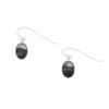 Derbyshire Blue John Sterling Silver Oval Drop Earrings