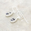 Derbyshire Blue John Sterling Silver Pear Shape Drop Earrings