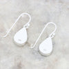 Derbyshire Blue John Sterling Silver Pear Shape Drop Earrings