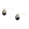 Derbyshire Blue John Sterling Silver Oval Drop Earrings - DBJ775