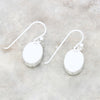 Derbyshire Blue John Sterling Silver Oval Drop Earrings - DBJ775