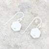 Derbyshire Blue John Sterling Silver Hexagonal Shape Drop Earrings