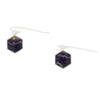 Derbyshire Blue John Sterling Silver Hexagonal Shape Drop Earrings