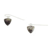Derbyshire Blue John Sterling Silver Shield Shape Drop Earrings