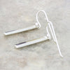 Derbyshire Blue John Sterling Silver Elongated Rectangle Drop Earrings