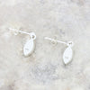 Derbyshire Blue John Sterling Silver Marquise Shape Drop Earrings