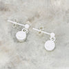 Blue Goldstone Sterling Silver Round Drop Earrings - DBJ787
