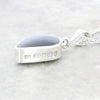 Derbyshire Blue John and Whitby Jet Teardrop Pendant and Chain - DBJ797