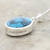 Derbyshire Blue John and Turquoise Oval Pendant and Chain - DBJ804
