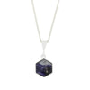 Derbyshire Blue John and Blue Goldstone Mini Hexagonal Pendant and Chain - DBJ808