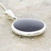 Derbyshire Blue John and Blue Goldstone Large Round Pendant and Chain - DBJ811