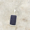 Derbyshire Blue John and Blue Goldstone Rectangular Pendant and Chain - DBJ812
