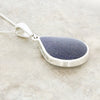 Derbyshire Blue John and Blue Goldstone Large Pear Shape Pendant and Chain - DBJ813