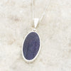 Derbyshire Blue John and Blue Goldstone Large Oval Pendant and Chain - DBJ815