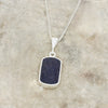 Derbyshire Blue John and Blue Goldstone Barrel Shape Pendant and Chain - DBJ817