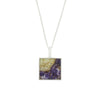 Derbyshire Blue John Reversible Square Pendant and Chain - DBJ820