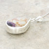Derbyshire Blue John Reversible Pear Shape Pendant and Chain - DBJ823