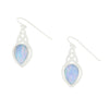 Opalique Sterling Silver Celtic Teardrop Drop Earrings - DBJ833