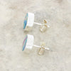 Opalique Sterling Silver Round Stud Earrings - DBJ837
