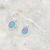 Opalique Sterling Silver Oval Drop Earrings - DBJ839