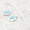 Opalique Sterling Silver Oval Drop Earrings - DBJ839